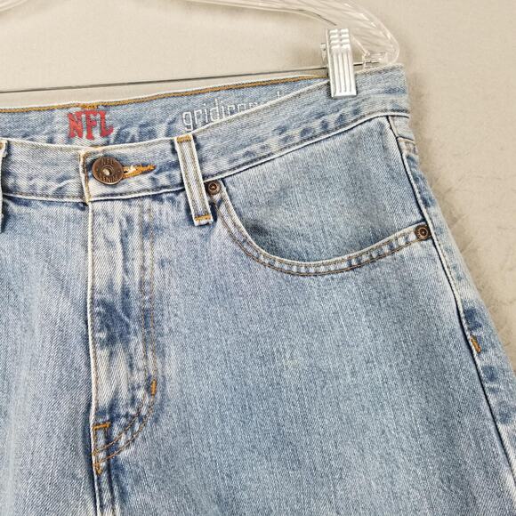 Pittsburgh Steelers Jeans Mens 32x30 Light Wash NFL Football 5 Pocket Pants - Picture 4 of 16